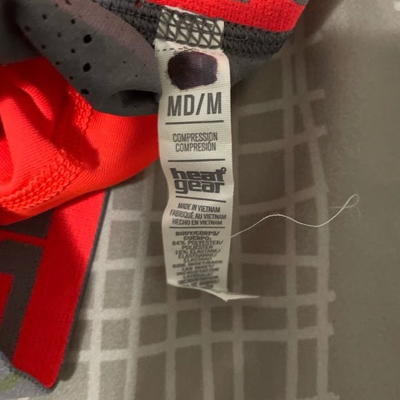Under Armour Orange and Gray Athletic Leggings Medium - Picture 5 of 5